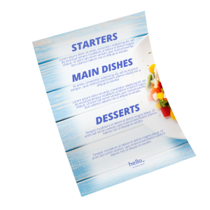 Printed menus