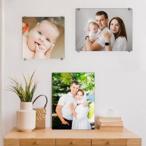 Photos on plexiglass